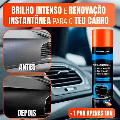 Renovador de Plásticos e Pneus 450ml - LustraPro | Brilho Instantâneo, Proteção UV e Aplicação Rápida