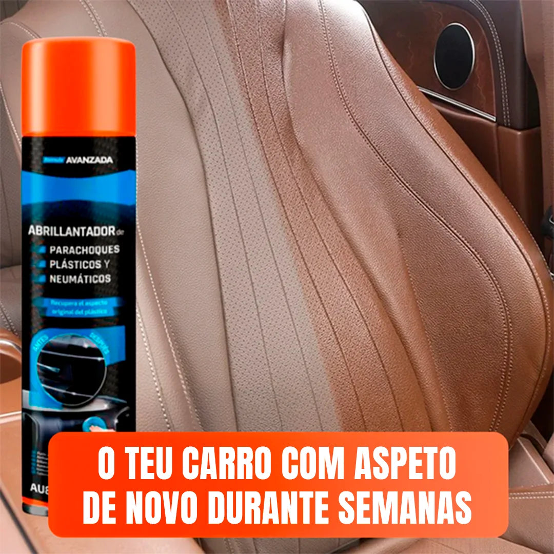 Renovador de Plásticos e Pneus 450ml - LustraPro | Brilho Instantâneo, Proteção UV e Aplicação Rápida