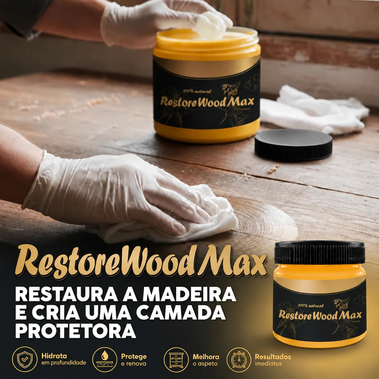 RestoreWood Max - Renova e Protege a Madeira - Compre 1 e Leve 2