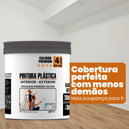 CubrePlus Tinta Mate Premium — Cobre com Menos Demãos, Seca Rápido, Ideal para Obras Rápidas