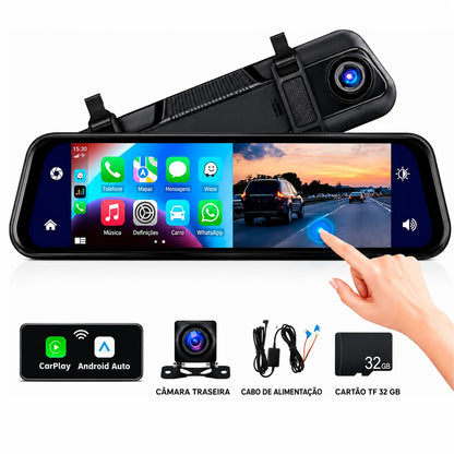 Espelho Retrovisor com Câmara Frontal + Câmara Traseira | DriveVision 360