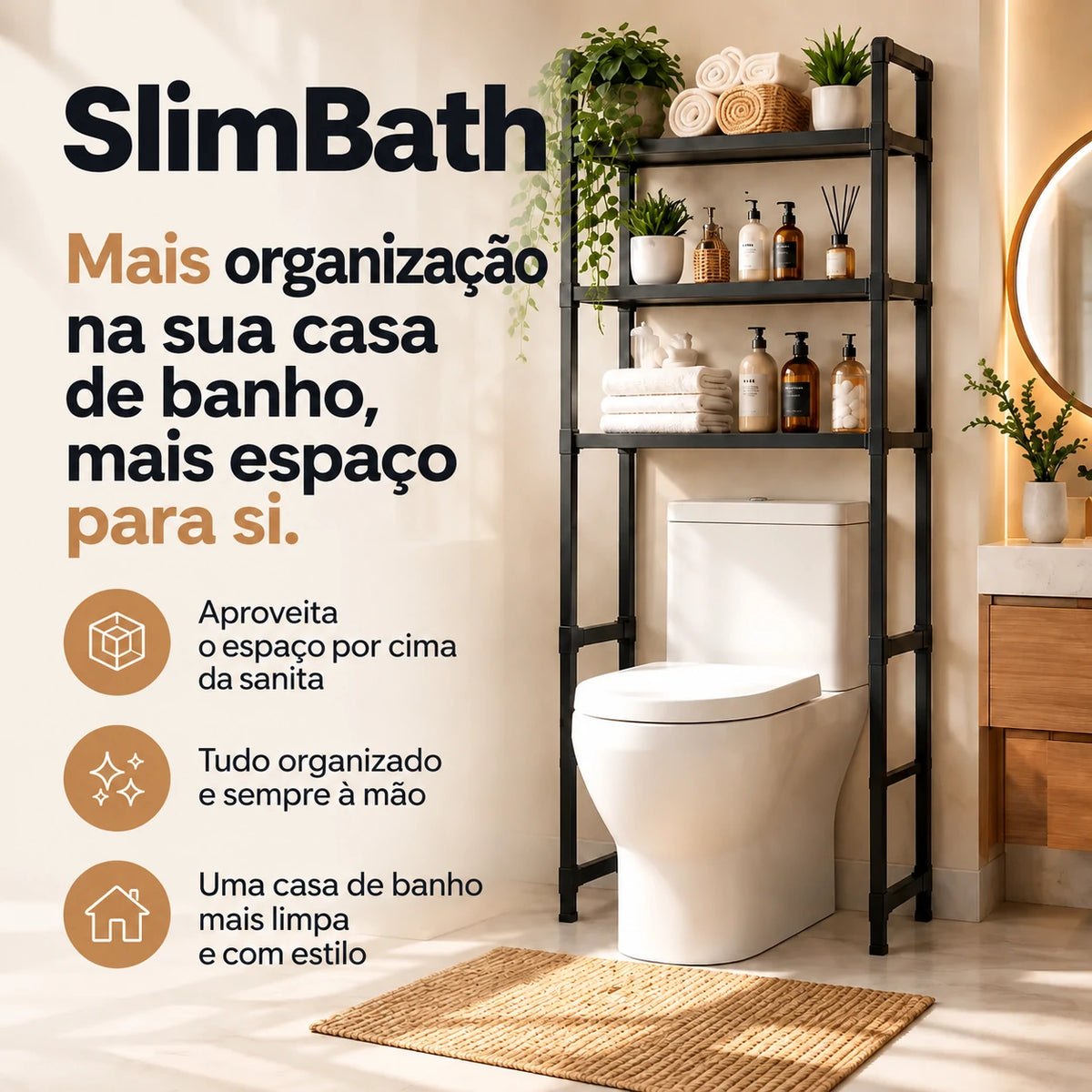 SlimBath - Mais Organização Sem Ocupar Espaço