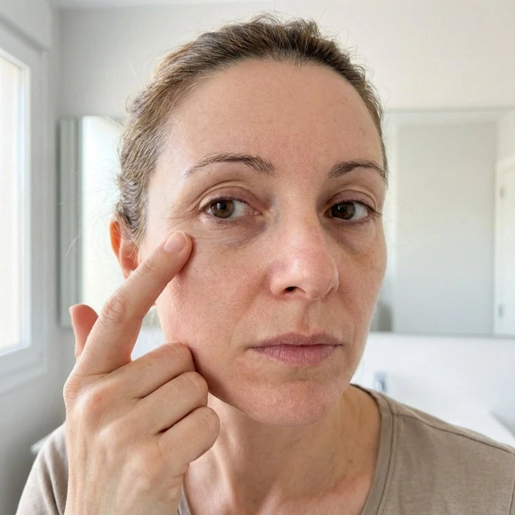 Líneas y pérdida de firmeza alrededor de los ojos