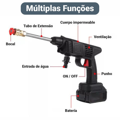 Lavadora de Alta Pressão Portátil Completa + Mala - HidroJet (2 Baterias)