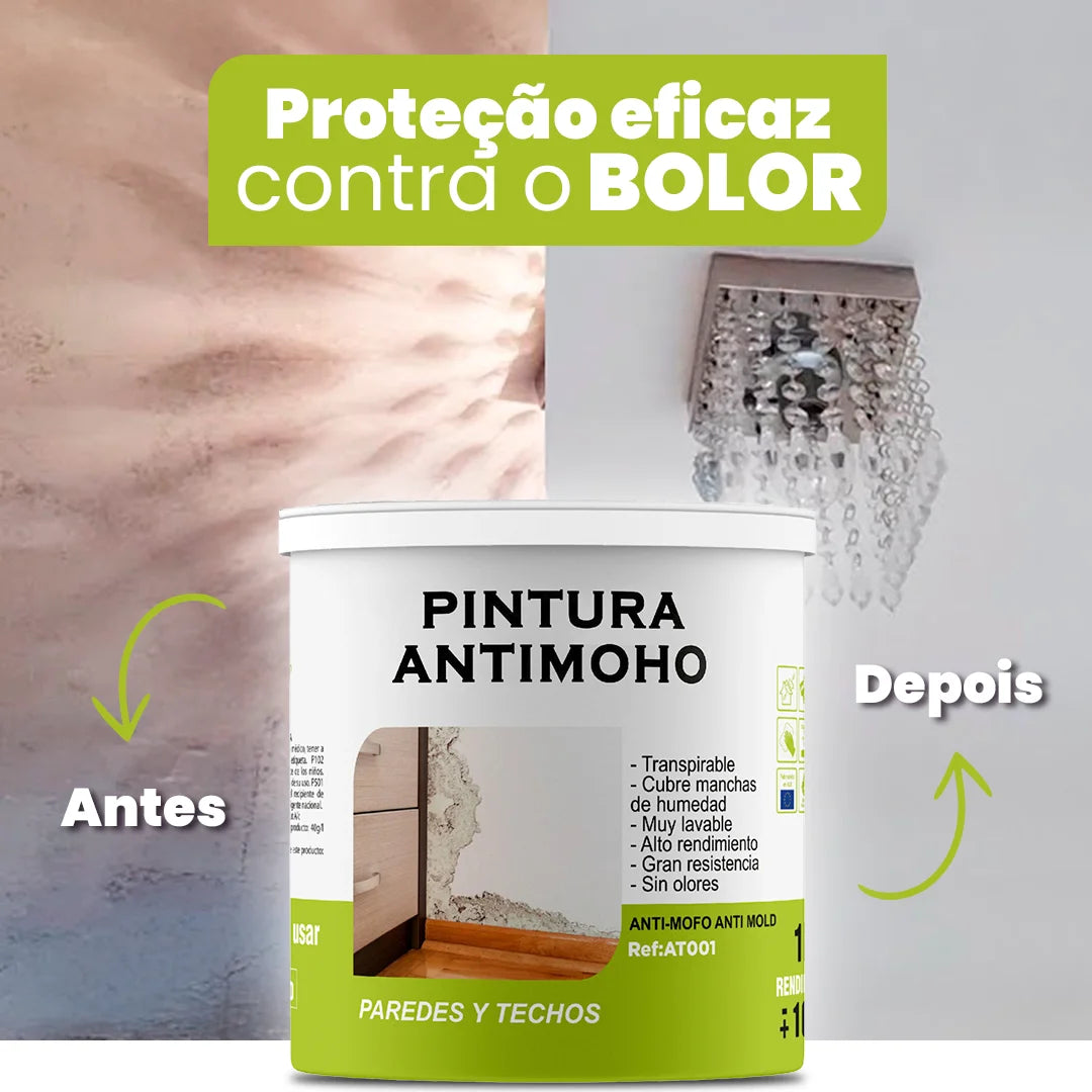 Proteção Imbatível Contra o Bolor! – Tinta MohoFree. Secagem Rápida, Sem Odores e Durabilidade Garantida