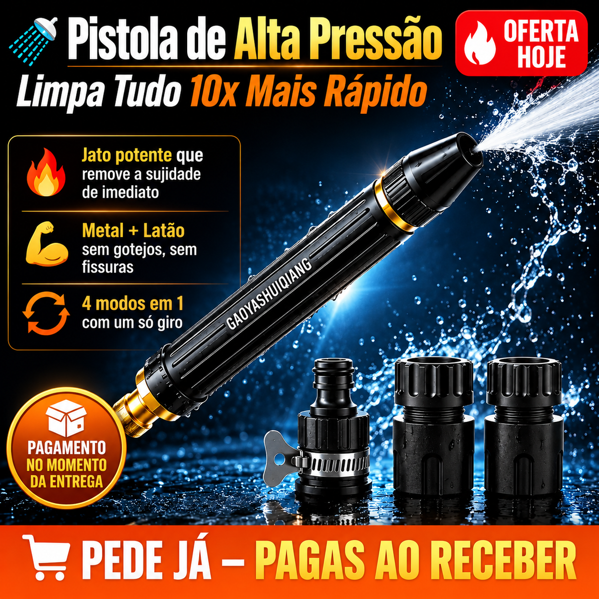 FlowMaxxBlast – Pistola de Alta Pressão | Potência Máxima para Limpar Mais Rápido e com Menos Esforço