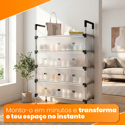 SmartOrganizer | Organizador de Sapatos 5 Prateleiras em Aço Inoxidável
