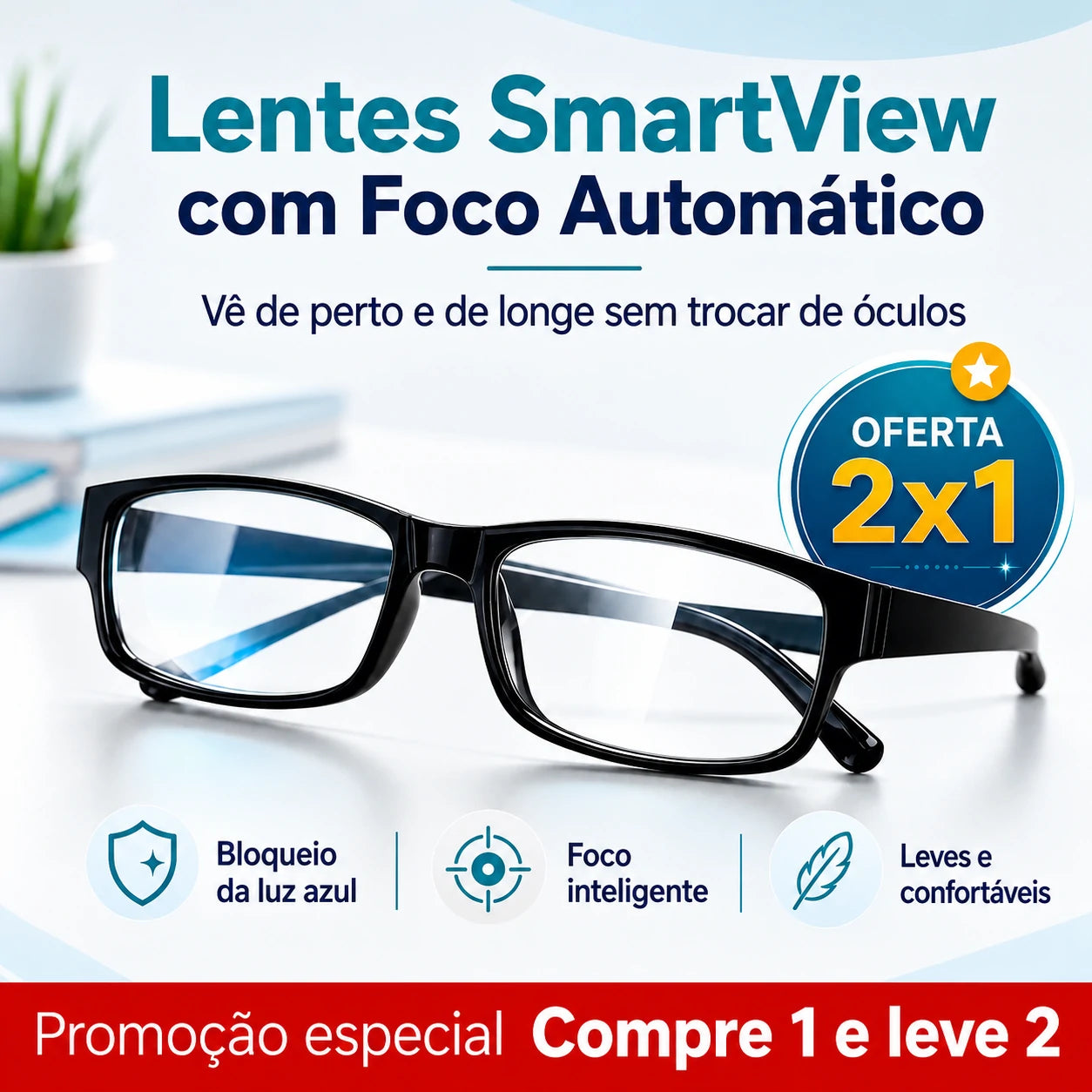 SmartView Lentes Inteligentes, leve 2 pagando 1