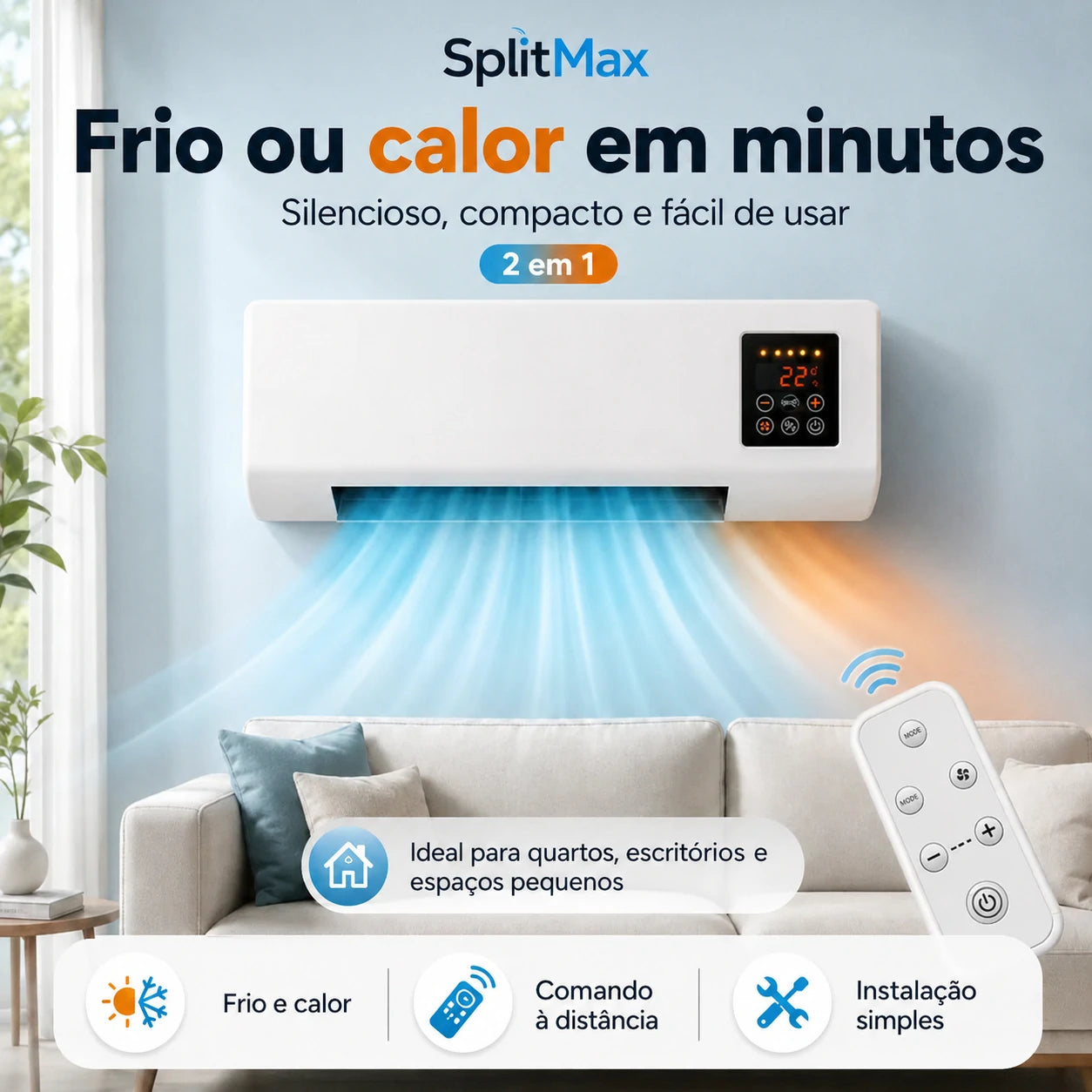SplitMax - Mini Ar Condicionado para o Verão