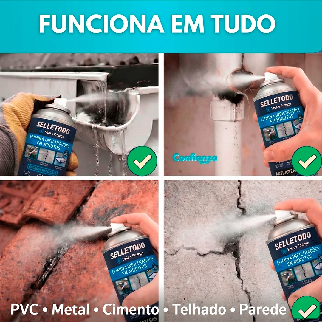 Spray SelleTodo – resolução rápida para infiltrações e rachaduras